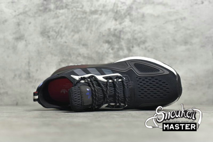 ADIDAS ZX 2K BOOST SHOES CORE BLACK/SHOCK RED/CORE BLACK FX7475