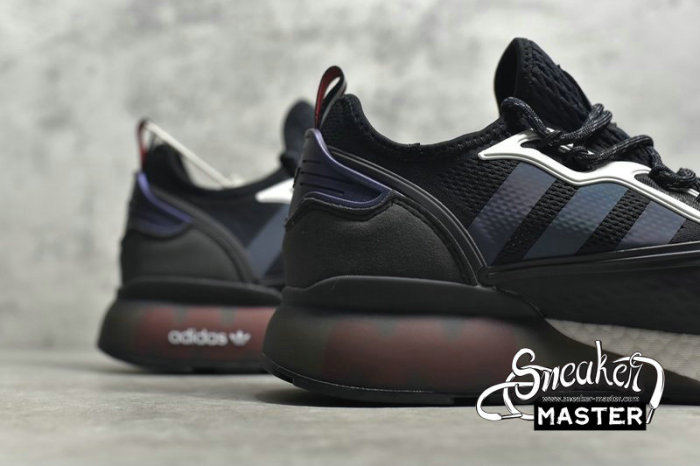 ADIDAS ZX 2K BOOST SHOES CORE BLACK/SHOCK RED/CORE BLACK FX7475