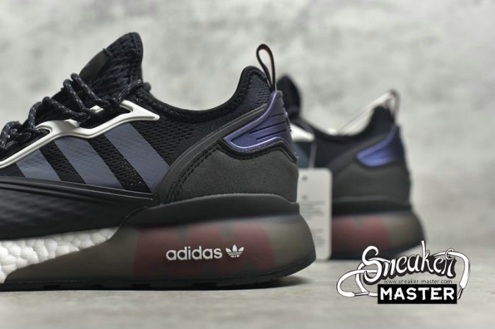 ADIDAS ZX 2K BOOST SHOES CORE BLACK/SHOCK RED/CORE BLACK FX7475