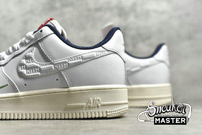 NIKE AIR FORCE 1 LOW 07 X KITH WHITE/BLUE-UNIVERSITY RED CU2980-193