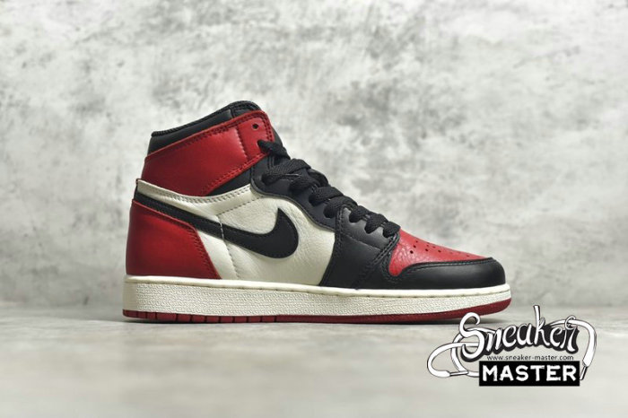 NIKE AIR JORDAN 1 RETRO HIGH OG BRED TOE WHITE/BLACK/UNIVERSITY RED 575441-610