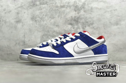 NIKE SB DUNK LOW PRO ISHOD WAIR QS DEEP ROYAL BLUE/METALLIC SILVER-UNIVERSITY RED 839685-416