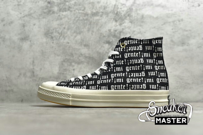 CONVERSE CHUCK TAYLOR ALL-STAR 70S HIGH MI GENTE OX BLACK/WHITE 168697C