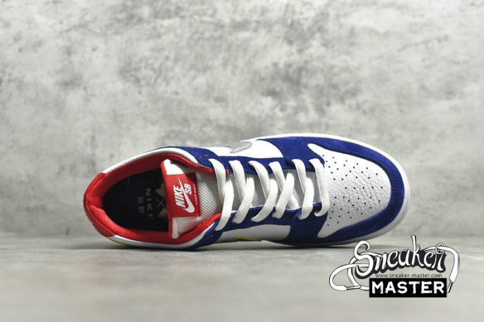 NIKE SB DUNK LOW PRO ISHOD WAIR QS DEEP ROYAL BLUE/METALLIC SILVER-UNIVERSITY RED 839685-416