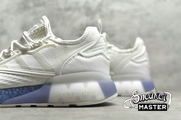 ADIDAS ZX 2K BOOST SHOES CLOUD WHITE/CLOUD WHITE/BOOST BLUE VIOLET MET. FV2928