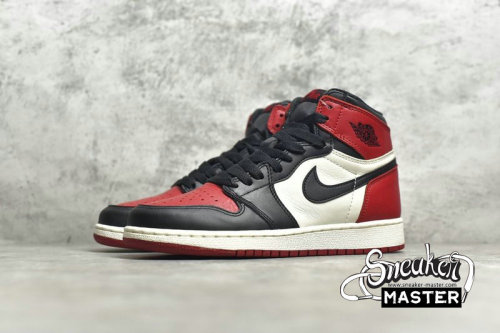 NIKE AIR JORDAN 1 RETRO HIGH OG BRED TOE WHITE/BLACK/UNIVERSITY RED 575441-610