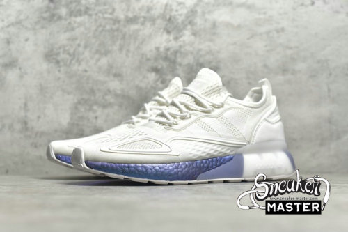 ADIDAS ZX 2K BOOST SHOES CLOUD WHITE/CLOUD WHITE/BOOST BLUE VIOLET MET. FV2928