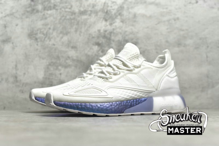ADIDAS ZX 2K BOOST SHOES CLOUD WHITE/CLOUD WHITE/BOOST BLUE VIOLET MET. FV2928