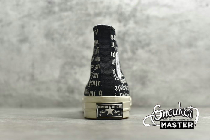 CONVERSE CHUCK TAYLOR ALL-STAR 70S HIGH MI GENTE OX BLACK/WHITE 168697C
