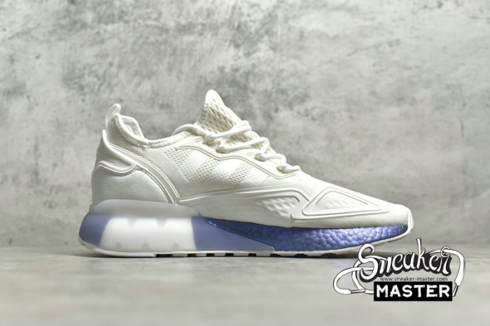 ADIDAS ZX 2K BOOST SHOES CLOUD WHITE/CLOUD WHITE/BOOST BLUE VIOLET MET. FV2928