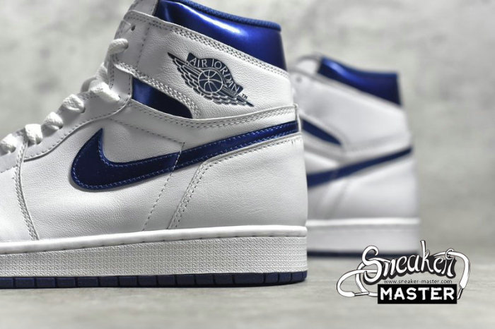 NIKE AIR JORDAN 1 RETRO HIGH OG METALLIC NAVY WHITE/MIDNIGHT NAVY 555088-106