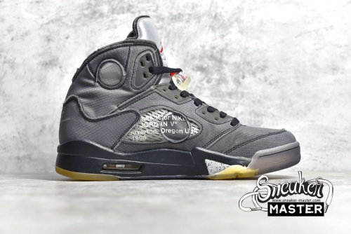 NIKE AIR JORDAN 5 RETRO SP X OFF WHITE MUSLIN BLACK/FIRE RED/MUSLIN CT8480-001