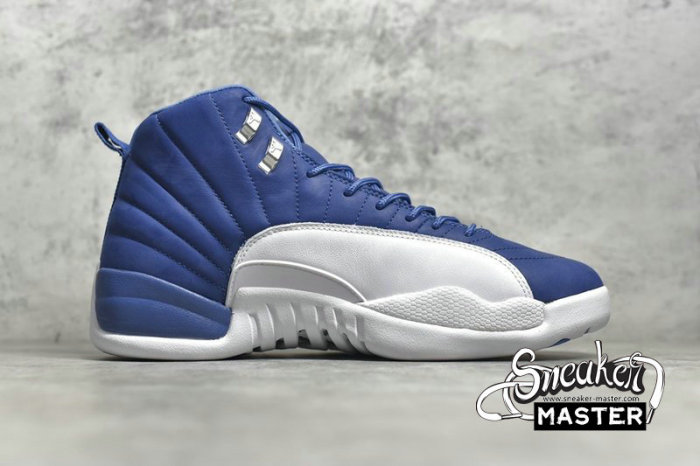 NIKE AIR JORDAN 12 RETRO INDIGO STONE BLUE/LEGEND BLUE/OBSIDIAN 130690-404
