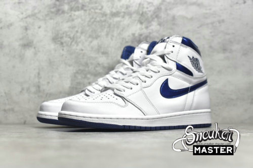 NIKE AIR JORDAN 1 RETRO HIGH OG METALLIC NAVY WHITE/MIDNIGHT NAVY 555088-106