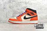 NIKE AIR JORDAN 1 RETRO MID SE TEAM ORANGE TEAM ORANGE/BLACK/WHITE-PURPLE 852542-800