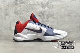 NIKE ZOOM KOBE 5 USA WHITE/OBSIDIAN-SPORT RED 386430-103