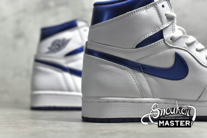 NIKE AIR JORDAN 1 RETRO HIGH OG METALLIC NAVY WHITE/MIDNIGHT NAVY 555088-106