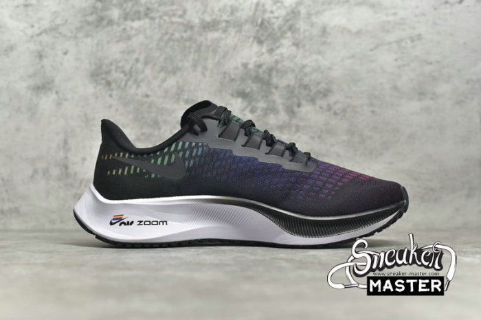 NIKE AIR ZOOM PEGASUS 37 BE TRUE BLACK/WHITE/MULTI-COLOR CV0266-001