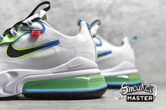 NIKE AIR MAX 270 REACT WORLDWIDE PACK WHITE/BLUE FURY/VOLT/BLACK CK6457-100