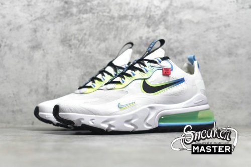 NIKE AIR MAX 270 REACT WORLDWIDE PACK WHITE/BLUE FURY/VOLT/BLACK CK6457-100