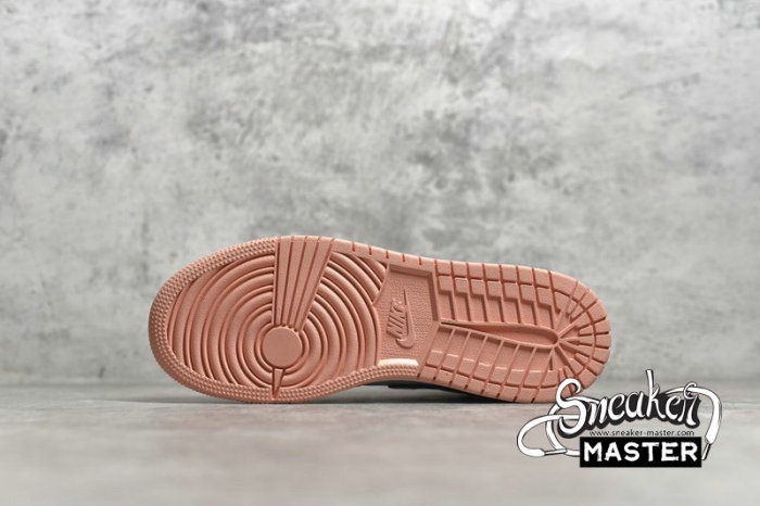 NIKE AIR JORDAN 1 MID GS PINK QUARTZ PINK QUARTZ/DARK SMOKE GREY/WHITE 555112-603