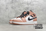 NIKE AIR JORDAN 1 MID GS PINK QUARTZ PINK QUARTZ/DARK SMOKE GREY/WHITE 555112-603