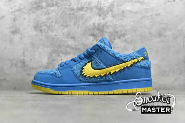 NIKE SB DUNK LOW X GRATEFUL DEAD BULE BEAR SKY BLUE/YELLOW CJ5378-400