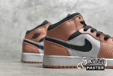 NIKE AIR JORDAN 1 MID GS PINK QUARTZ PINK QUARTZ/DARK SMOKE GREY/WHITE 555112-603