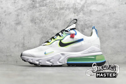 NIKE AIR MAX 270 REACT WORLDWIDE PACK WHITE/BLUE FURY/VOLT/BLACK CK6457-100