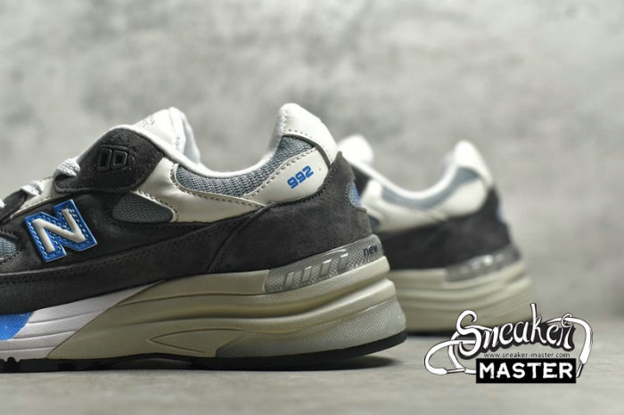 NEW BALANCE 992 MADE IN USA X KITH STEEL BLUE BLACK/LIGHT GREY/STEEL BLUE-WHITE M992KT