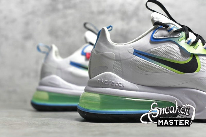 NIKE AIR MAX 270 REACT WORLDWIDE PACK WHITE/BLUE FURY/VOLT/BLACK CK6457-100