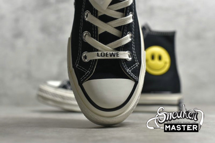 CONVERSE CHUCK TAYLOR 70S ALL-STAR HIGH X SMILEY BLACK/WHITE/YELLOW 169086C