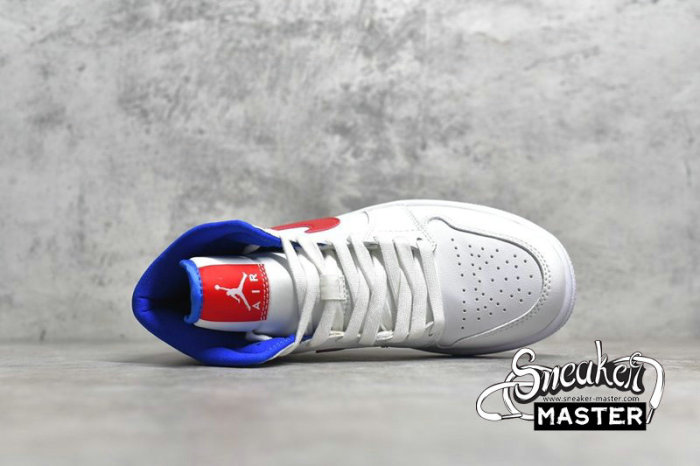 NIKE AIR JORDAN 1 MID USA WHITE/UNIVERSITY RED/GAME ROYAL BQ6472-164