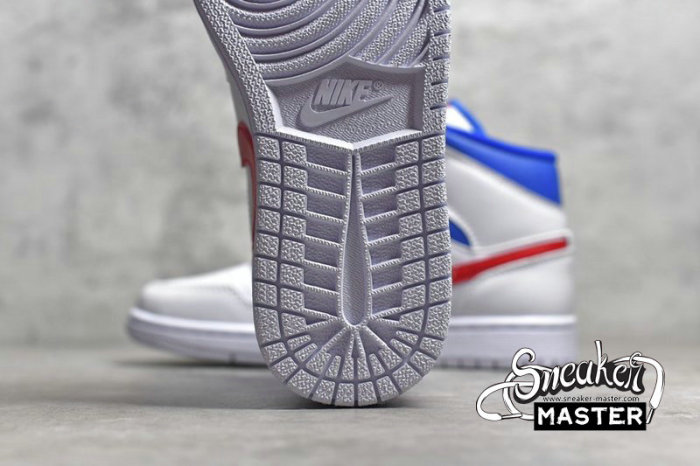 NIKE AIR JORDAN 1 MID USA WHITE/UNIVERSITY RED/GAME ROYAL BQ6472-164