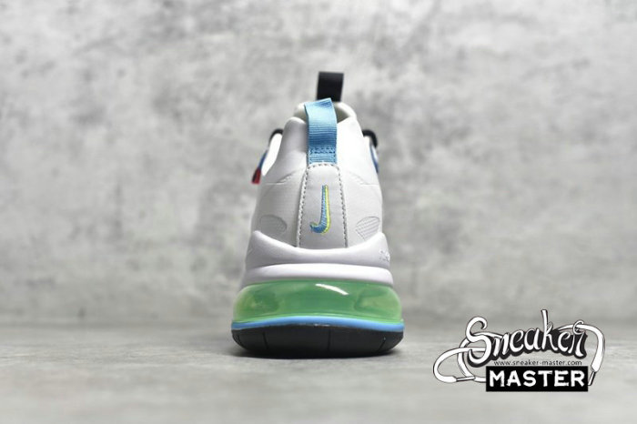 NIKE AIR MAX 270 REACT WORLDWIDE PACK WHITE/BLUE FURY/VOLT/BLACK CK6457-100