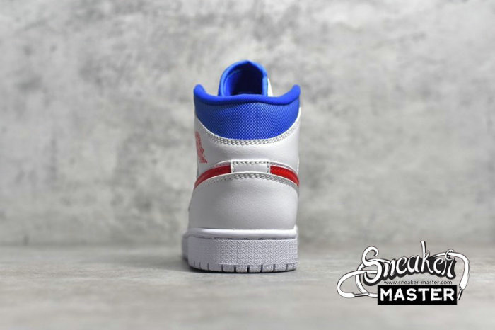 NIKE AIR JORDAN 1 MID USA WHITE/UNIVERSITY RED/GAME ROYAL BQ6472-164