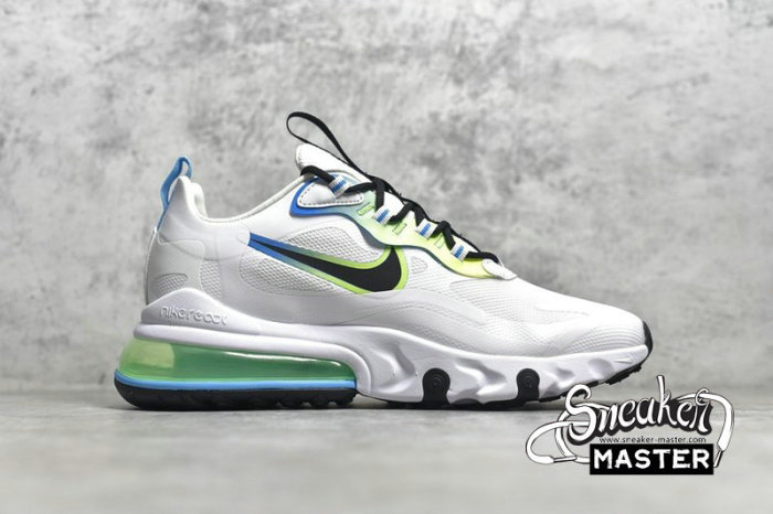 NIKE AIR MAX 270 REACT WORLDWIDE PACK WHITE/BLUE FURY/VOLT/BLACK CK6457-100