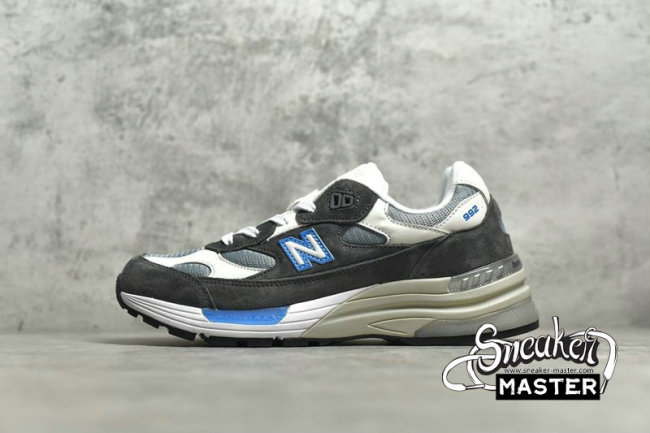 NEW BALANCE 992 MADE IN USA X KITH STEEL BLUE BLACK/LIGHT GREY/STEEL BLUE-WHITE M992KT