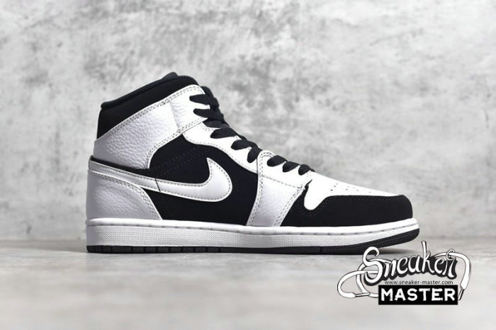 NIKE AIR JORDAN 1 RETRO MID TUXEDO BLACK/BLACK/WHITE 554724-113
