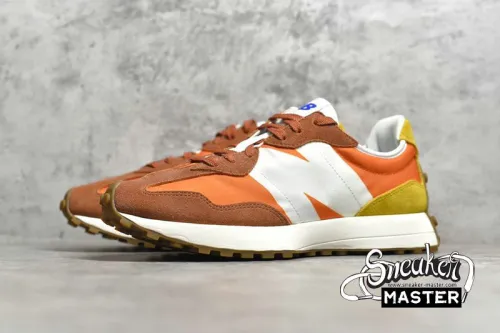 NEW BALANCE 327 RUNNING SHOES VARSITY ORANGE VARSITY ORANGE/ASPEN GOLD MS327CLA
