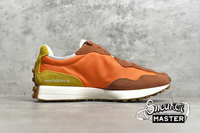 NEW BALANCE 327 RUNNING SHOES VARSITY ORANGE VARSITY ORANGE/ASPEN GOLD MS327CLA