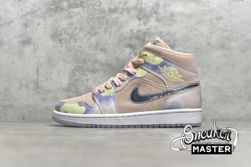 NIKE AIR JORDAN 1 MID SE P(HER)SPECTIVE WASHED CORAL/CHROME/LIGHT WHISTLE CW6008-600