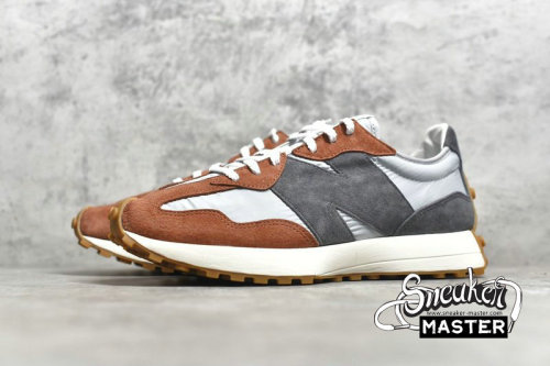 NEW BALANCE 327 RUNNING SHOES RUST BROWN BROWN/GREY/WHITE MS327JC1