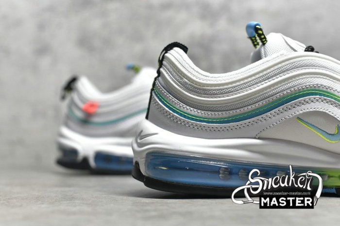 NIKE AIR MAX 97 WORLDWIDE PACK WHITE/BLUE FURY/BLACK/VOLT CZ5607-100