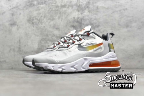 NIKE AIR MAX 270 REACT GRADIENT SUMMIT WHITE/BUST GREY/SMOKE GREY/METALLIC GOLD CD6615-100