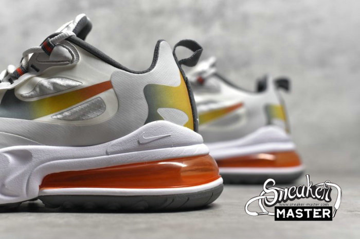 NIKE AIR MAX 270 REACT GRADIENT SUMMIT WHITE/BUST GREY/SMOKE GREY/METALLIC GOLD CD6615-100