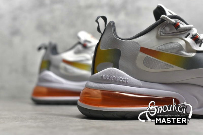 NIKE AIR MAX 270 REACT GRADIENT SUMMIT WHITE/BUST GREY/SMOKE GREY/METALLIC GOLD CD6615-100