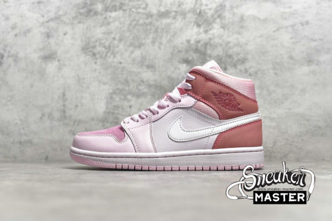 NIKE AIR JORDAN 1 MID DIGITAL PINK/WHITE/PINK FOAM/SAIL CW5379-600
