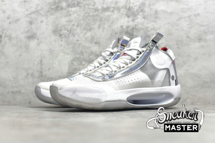 NIKE AIR JORDAN 34 GS UNITE WHITE/METALLIC SILVER BQ3384-101