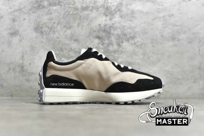 NEW BALANCE 327 RUNNING SHOES BLACK/WHITE/LIGHT GREY WS327CPA